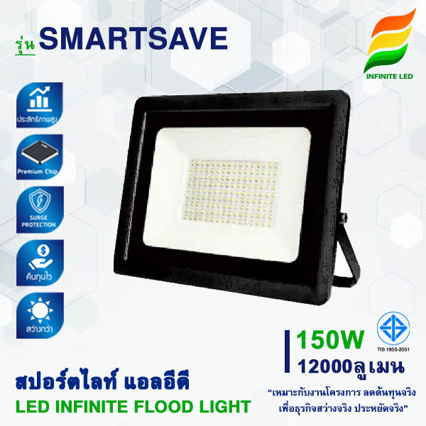 โคมไฟฟลัดไลท์ LED รุ่น SMARTSAVE 150W