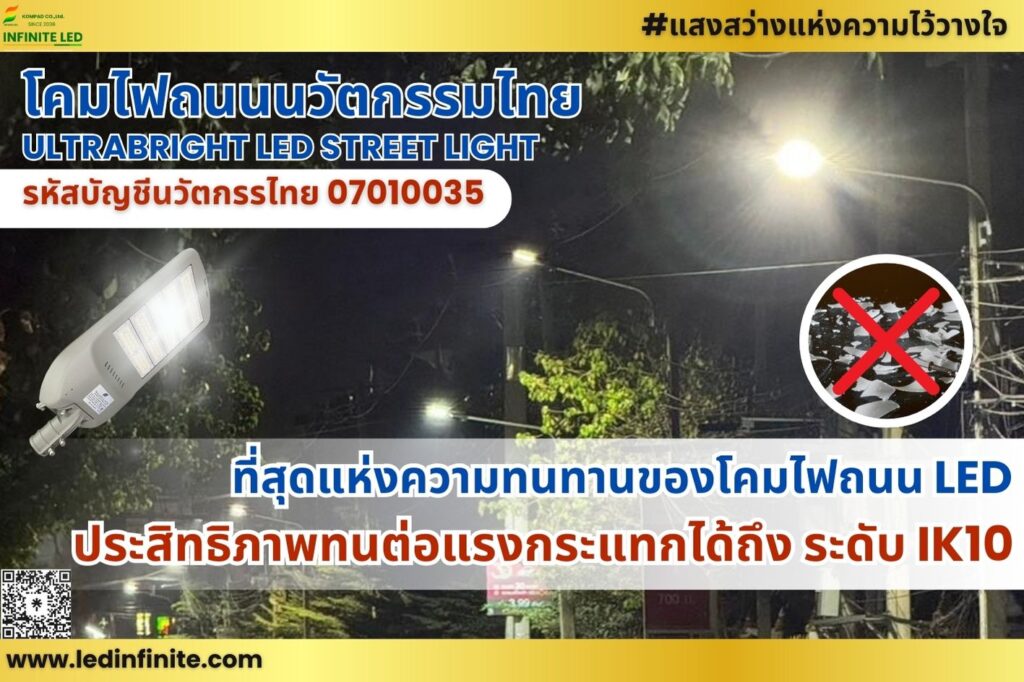 โ่คมไฟนวัตกรรมไทย PR ทนต่อแรงกระแทก
