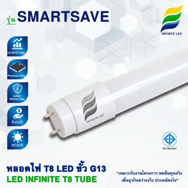 หลอดไฟ LED หลอด LED หลอด LED ยาว LED T8 หลอดนีออน LED - SMARTSAVE