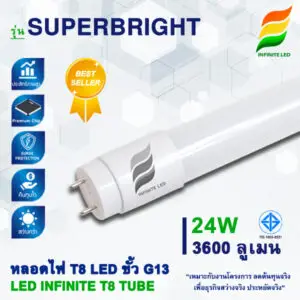 หลอดไฟ LED T8 Tube รุ่น SUPERBRIGHT 3600